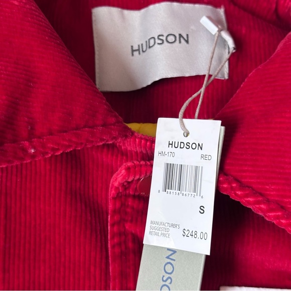 Hudson | Men’s Size Small Red Corduroy ‘Free Thinkers’ Varsity Jacket - NWT! - Picture 3 of 9